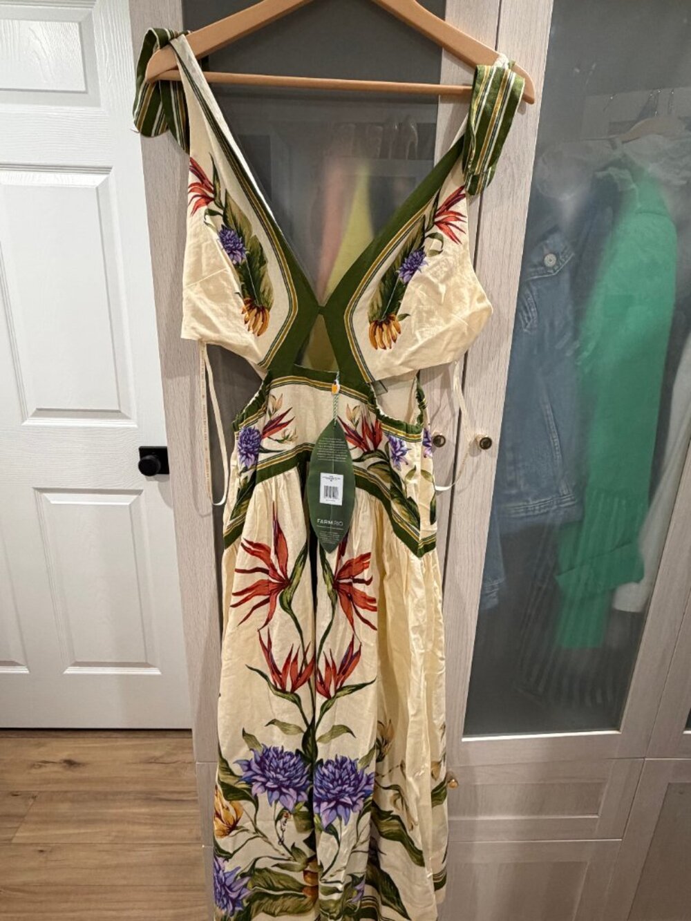 Farm Rio Sand Tropical Scarf Maxi Dress - Picture 3 of 3